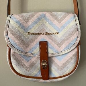 Dooney & Bourke Chevron Crossbody Bag in Pastel Hues
